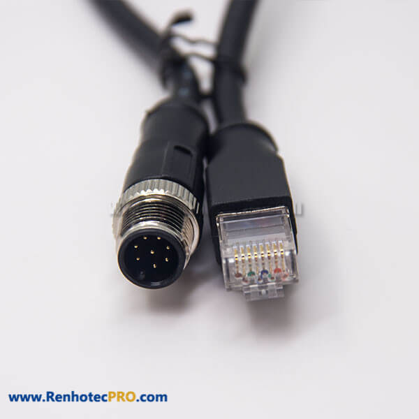 M12 to RJ45 Cable Male to RJ45 Male Plug 8 Pin Date Sheet