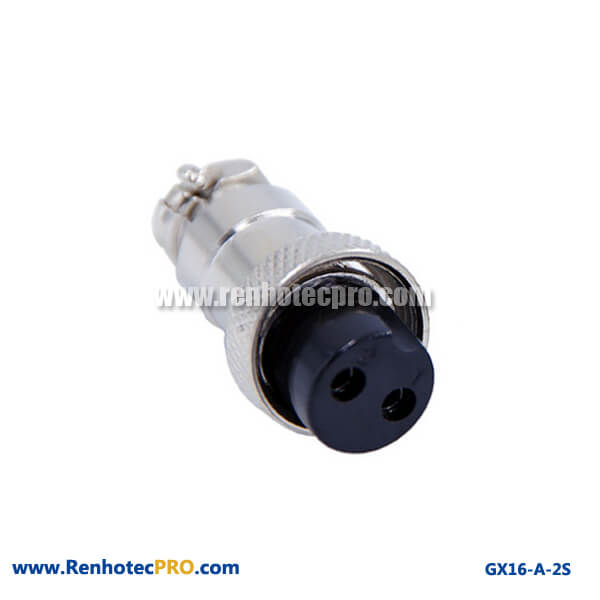 Aviation Connector GX 16 Connector 2 Pin Socket Straight