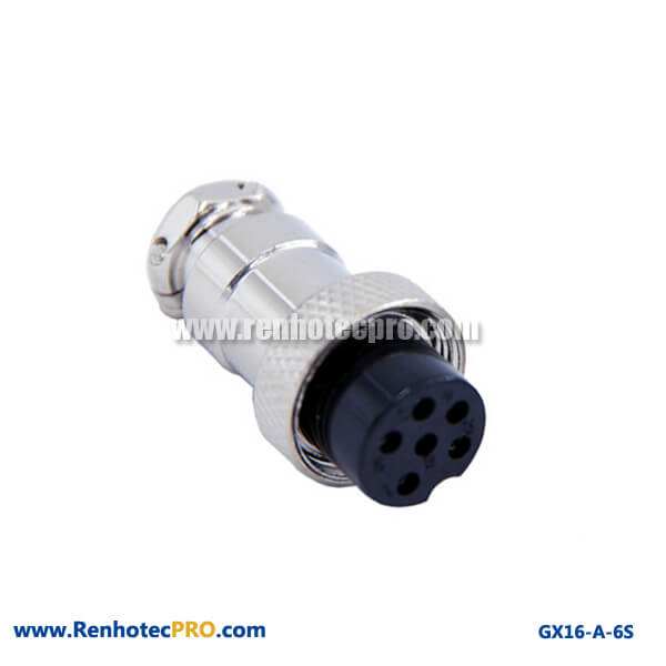 GX 16 Connector Cables 6 Pin Socket Straight Plug