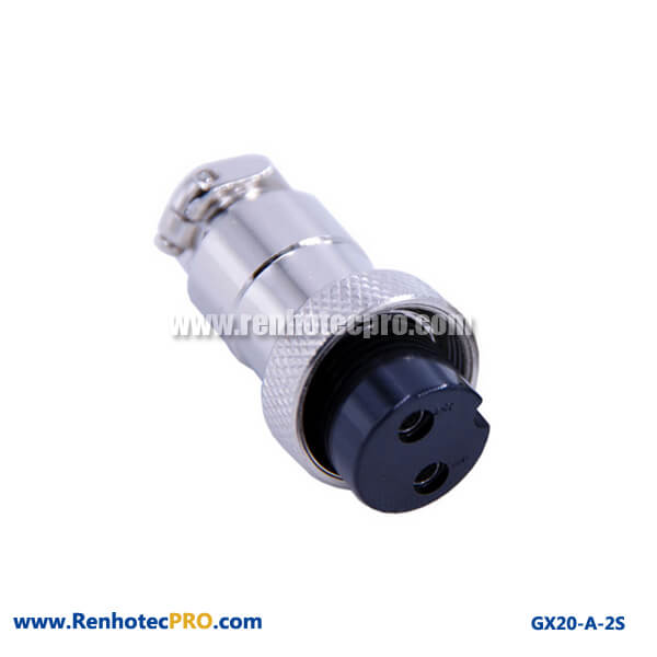 GX 20 Connector 2 Pin Aviation Connector Straight Plug