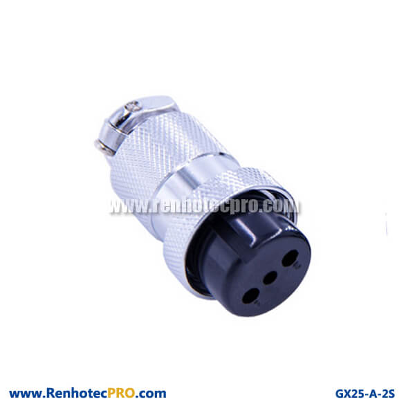 GX 25 Connector 2 Pin Socket Straight Plug Aviation Connector