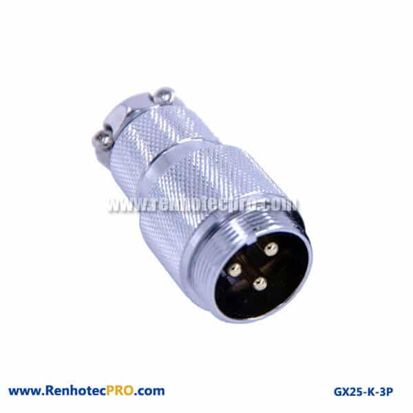 GX 25 Connector Socket 3 Pin Doking Cable Plug Aviation Connector