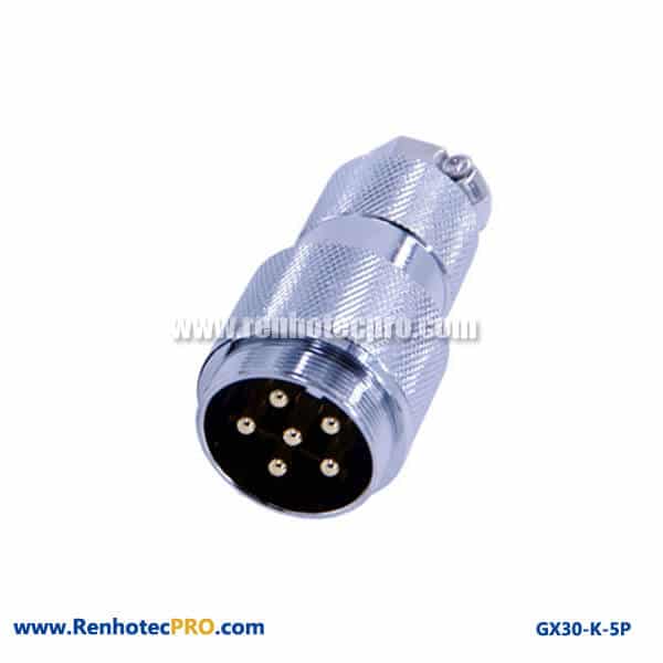 GX 30 Connector for Coaxial Cable Straight Doking Cable Plug 5 Pin