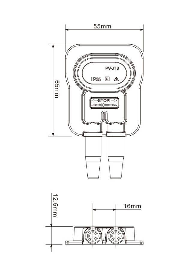 MC4-2-Rail-junction-Box for thin film