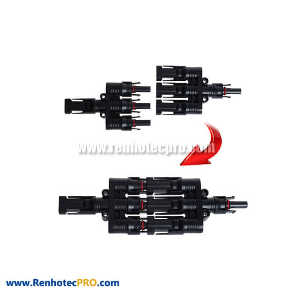 MC4 Connector Solar Branch Plug 1 TO 3 Male & Female