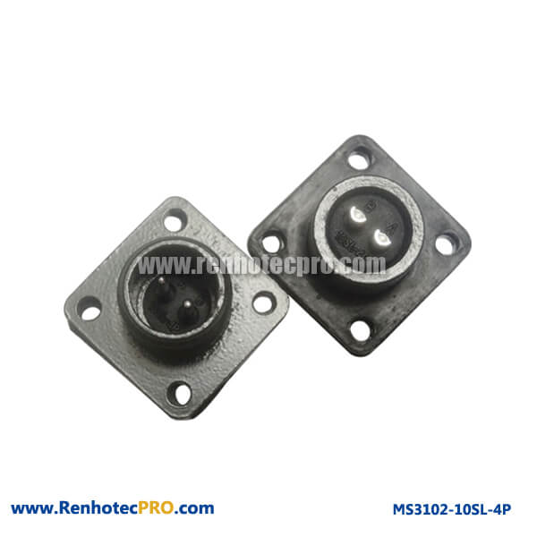 MS 5015 Connector 4Hole Flange Mount Plug MS3102