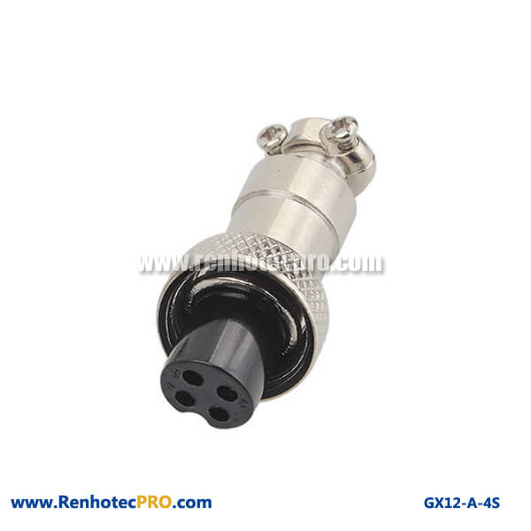 Videos GX 12 Connectors 5 Pin Straight Socket Industrial Connector