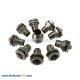 M12 5 Pin Bulkhead Connector A Code Male Front Mount Socket With Soldering Contacts