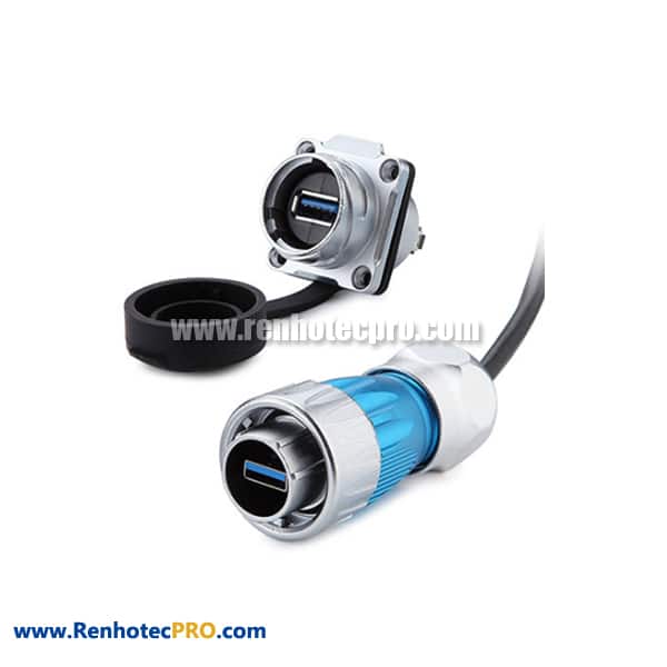 High Voltage Connector EV 1 Pin 180° Metal Socket&Plug 500A Straight Shield HVIL Series