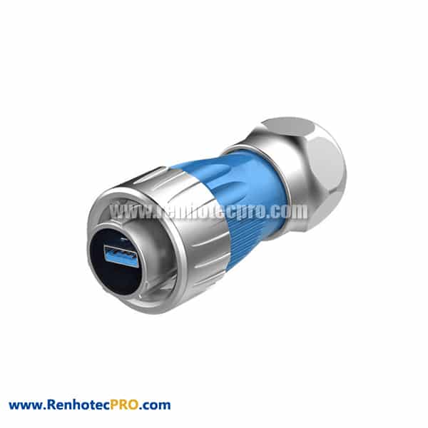 HVIL Connector 2 Pin Metal Straight Plug Socket 125A 25mm² Shield EV Voltage Connector