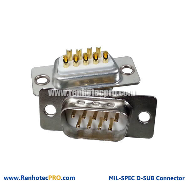 9 Pin D-sub Connector Solder Type for PCB with Machine Pin