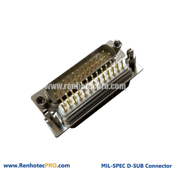 D-sub 25 Pin Male Connector Straight Machine Pin with Fork