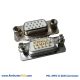 D-sub HDP15 Staight Female 0.8mm pin 3 Row Connector for PCB
