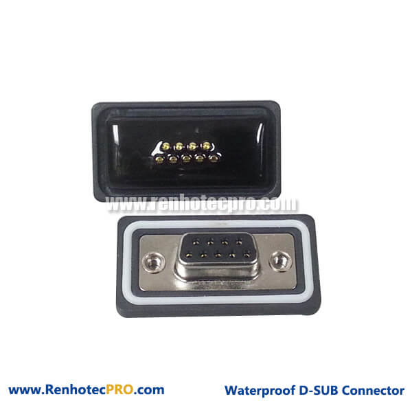 D sub RS232 Connector 180 Degree Jack Solder Type with Seal