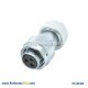 3 Pin Aviation Plug Wateright RA16 Metal Hose Straight Industry Female Connector