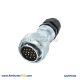 16 Pin Connector Types PG Waterproof RA28 Industry Male Plug