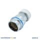 16 Pin Connector Types RA28 Straight Metal Hose Docking Waterproof Industry Male Socket