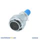 16 Pin Connector Female Plug RA28 Straight Cable Sheath Waterproof Circular