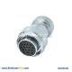 16 Pin Connector Female Plug Straight Waterproof Circular Screw Locking RA28