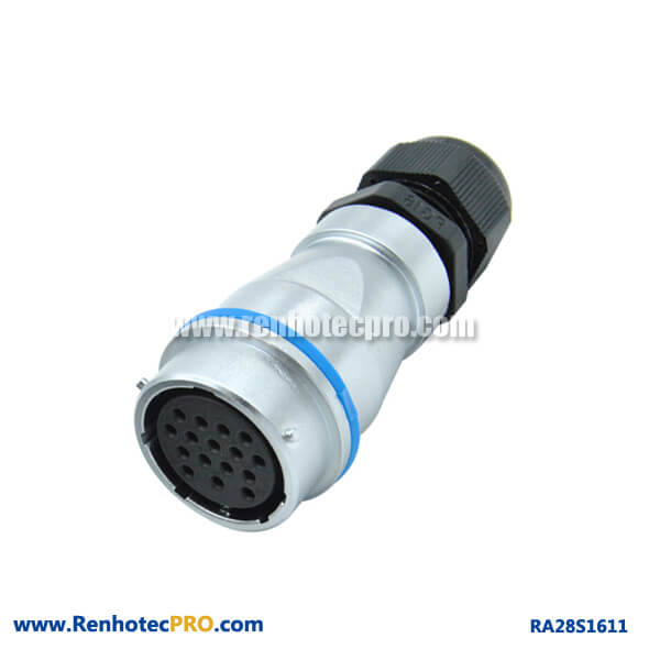 16 Pin Aviation Connector PG Waterproof Plug RA28 Circular Industry Female