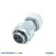 3 Pin Aviation Connector Metal Hose RA24 Straight Circular Female Plug