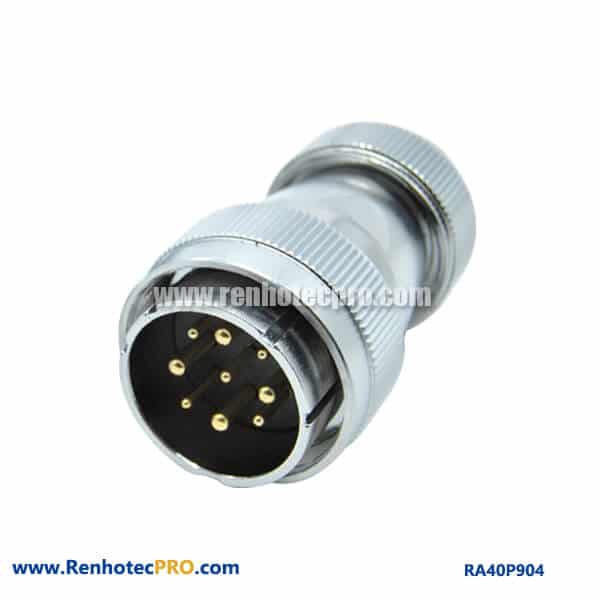 9 Pin Aviation Plug Industry Waterproof RA20 Screw Locking Male