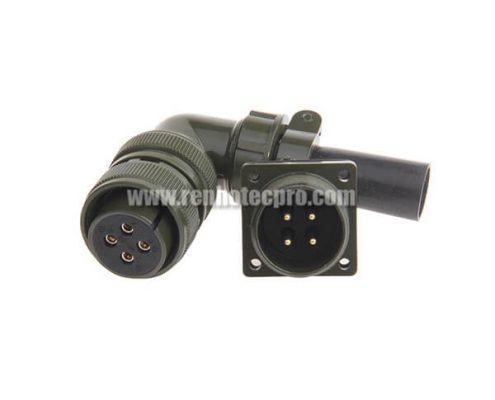 MS3102A20-4P 4 Pin Panel Mount Receptacle Solder Pin Cable Power Connector