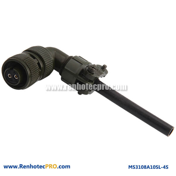 MS3108A10SL-4S Right Angle Plug 2 pin Connector