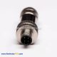 M12 4 pin D-coding Straight Male Plug Metal Field Wireable Connector