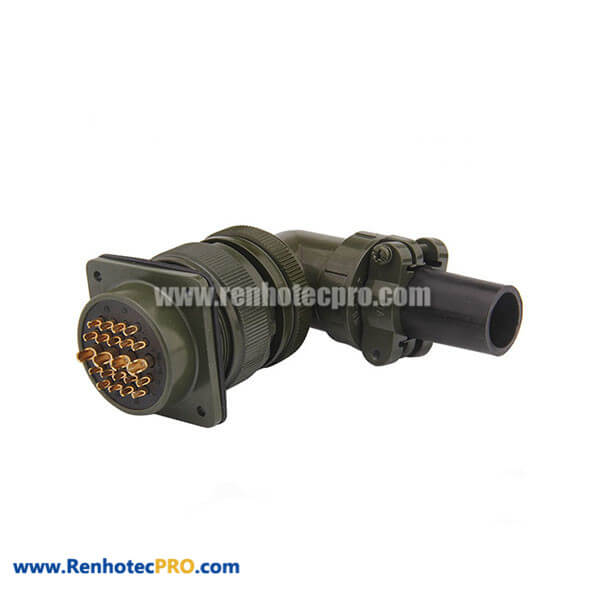 Connecteur Aviation Militaire MS3108A28-12S / MS3102A28-12P - 26 Broches, Vert