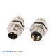 M8 4 pin Straight Male Socket Receptacle Panel Mount Connector