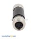 M12 3 pin Straight Female Plug Connector Field Attachable Connector