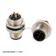 M12 5 pin A-coding Straight Male Socket Receptacle with Soldering Contacts
