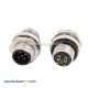 M12 5 pin D-coding Straight Male Socket Connector with Soldering Pins