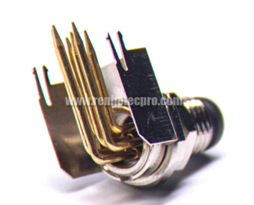 High Voltage Connector 200A 8mm Through Holes Straight A Key 1 Pin Metal Shield Socket