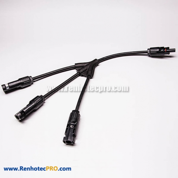 Mc4 PV Cable MC4 Y Type 1 to 3 Connector