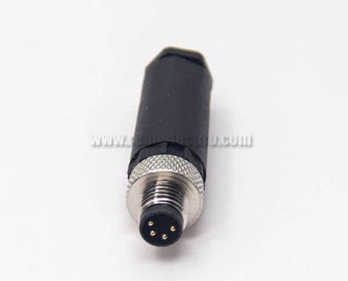 M8 Connector 4 Pin Male Straight Plastic Shell Aviation Plug Screw-Joint for Cable