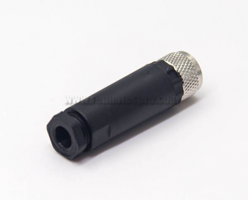 4 Pin M8 Connector Female Plug Unshielded Straight Screw-joint