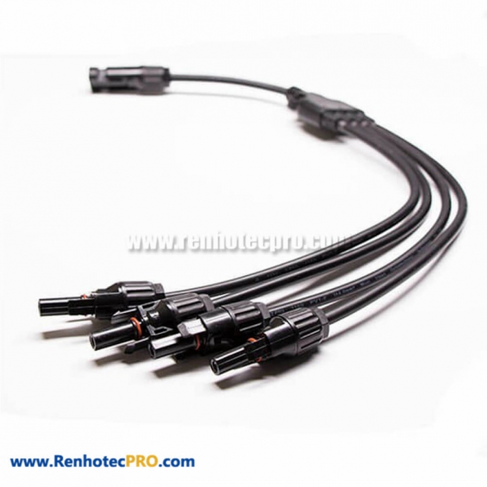 MC4 Connectors Solar One Pair Male to Female 1 to 4 Waterproof IP67 4 Branch