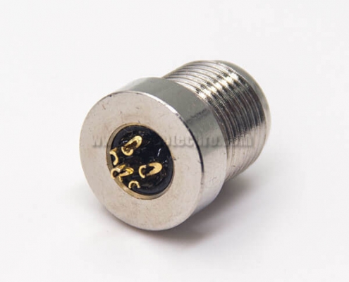 M8 Connector 6 Pin Female Socket Panel Mount A Coding Solder Cup for Cable