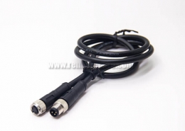 M8 Cable Assembly 3 Pin Overmoulded Male to Female Straight Cordset