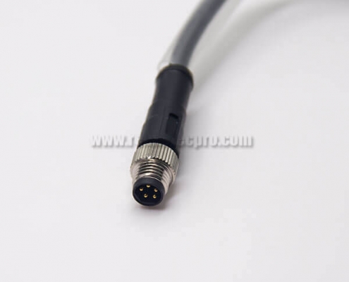 M8 5 Pin Cable Male Single Ended Cable Industrial Waterproof Plug
