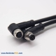 M8 6 Pin Cable Standard Double Ended Cable Male to Female Plug Right Angle