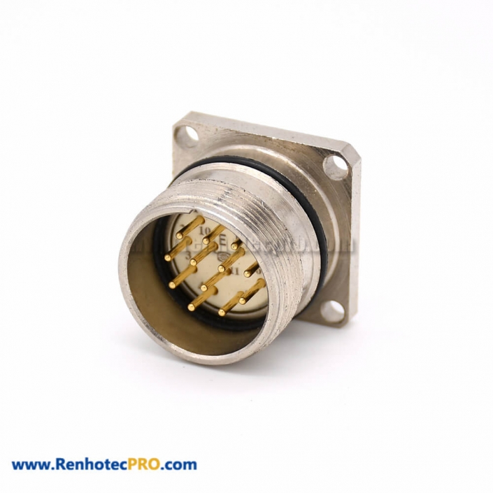 12pin connector M623 Straight Male Cable 4 Hole Flange Receptacles 12pin connector M623 Straight Male Cable 4 Hole Flange Receptacles