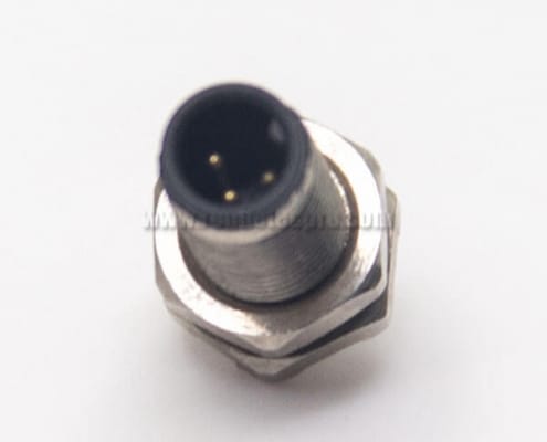 M5 Circular Connector Male Socket 3 pin Waterproof Front Blukhead Solder Cup