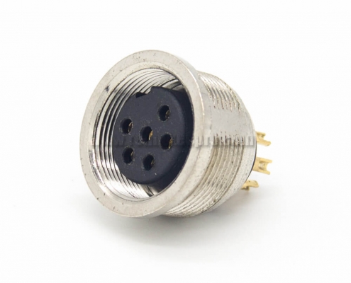 Female Connector M16 6 Pin Straight Cable Receptacles