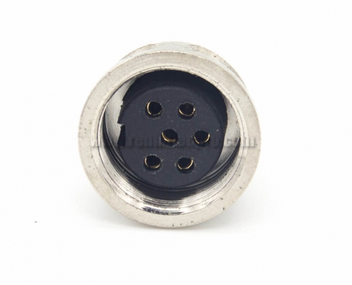 Female Connector M16 6 Pin Straight Cable Receptacles