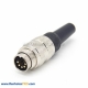 Rewireable Plug M16 5 Pin Straight Male Cable Connector