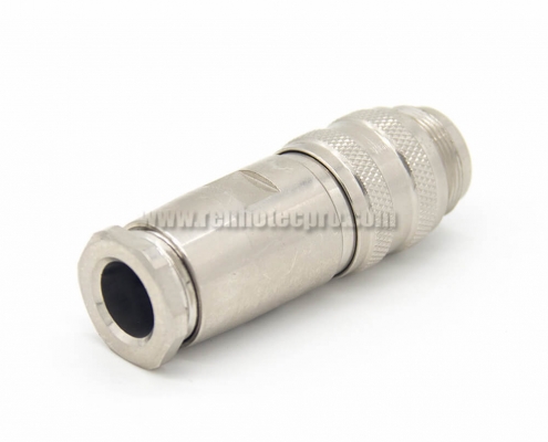 Plug Male M16 6 Pin Straight Solder Type Connector