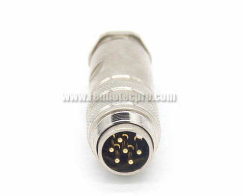 Plug Male M16 6 Pin Straight Solder Type Connector